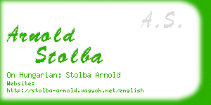 arnold stolba business card